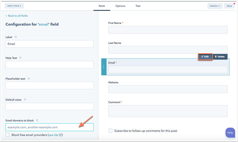 formularios de HubSpot