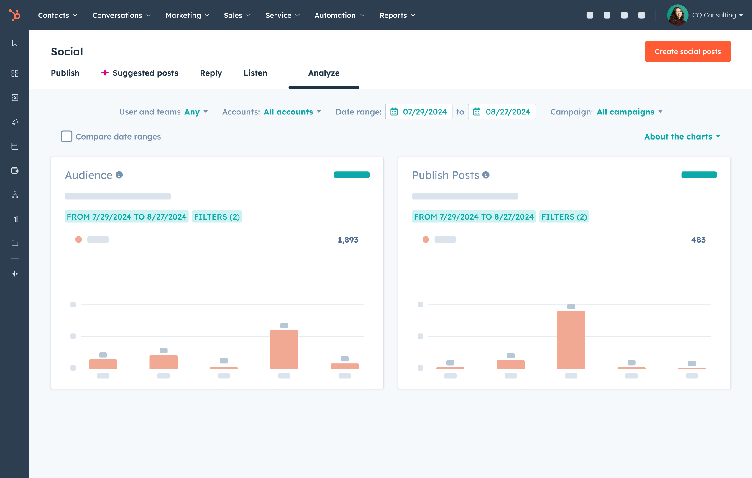 Medición de Engagement en Redes Sociales con HubSpot