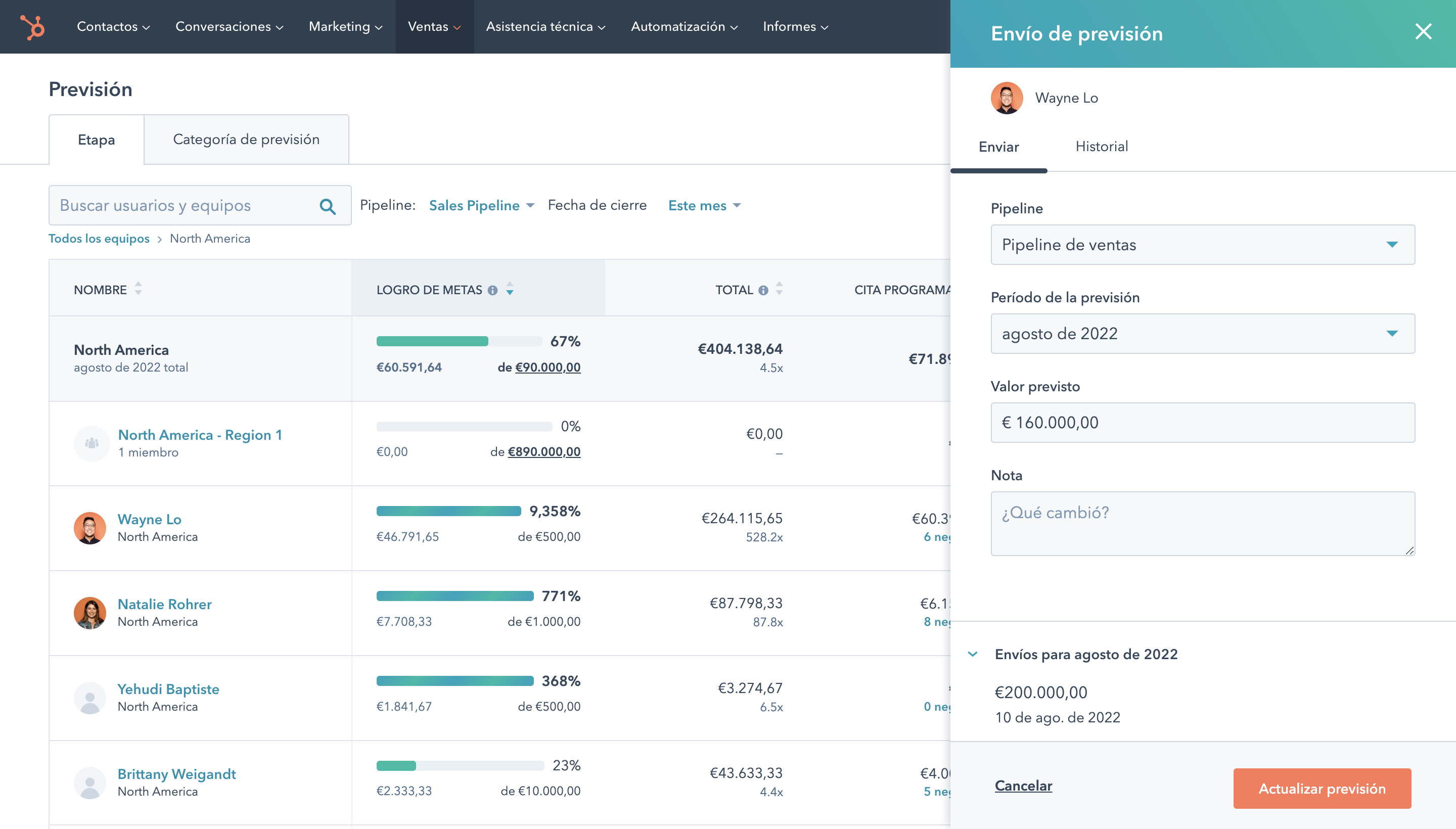 Deal Management Forecasting - ES